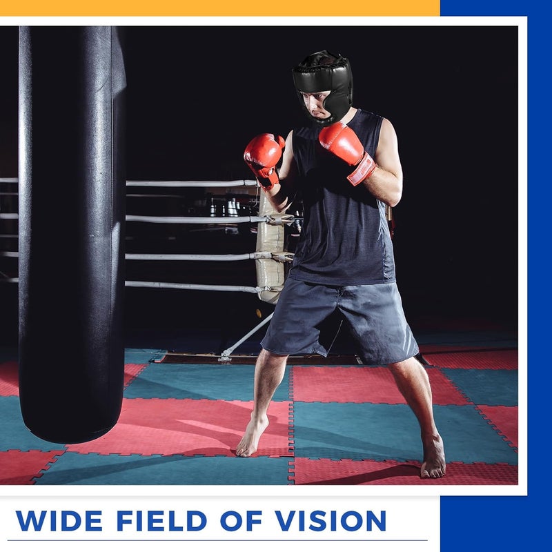 Copkim 2 Pcs Boxing Headgear MMA Training Sparring Gear Muay Thai Headgear Adjustable Taekwondo Helmet for Kickboxing Sparring Trainees Youth Adult Men - Image 5